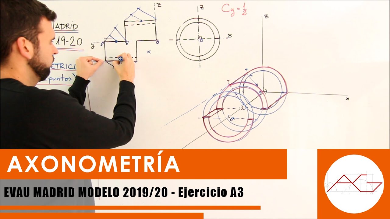 EVAU DIBUJO TÉCNICO MADRID MODELO 2019/20 - Axonométrico (A3)