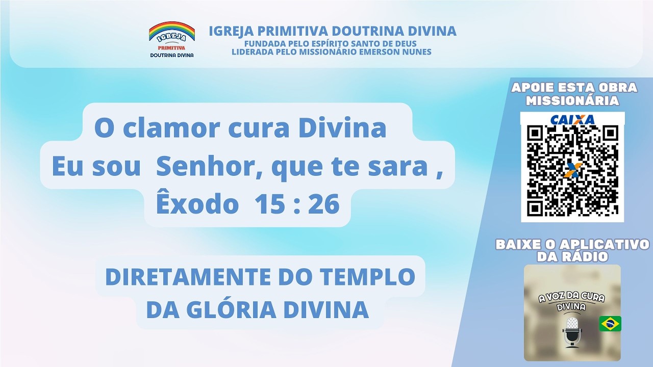 CULTO DE DOMINGO JEJUM MUNDIAL  NA SEDE INTERNACIONAL  TEMPLO DA GLÓRIA DIVINA- 01 -03- 2026
