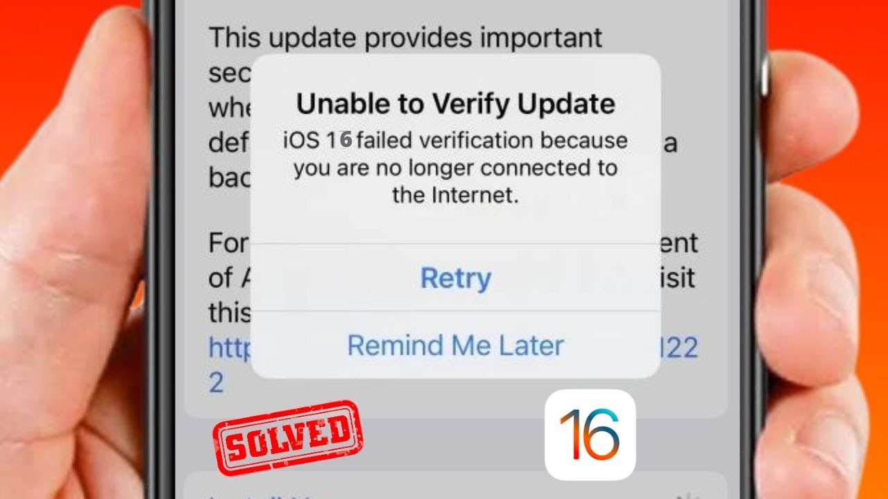 How to Fix Unable to Verify Update iOS 16 | No Longer Connected to The Internet | iOS 16 Beta