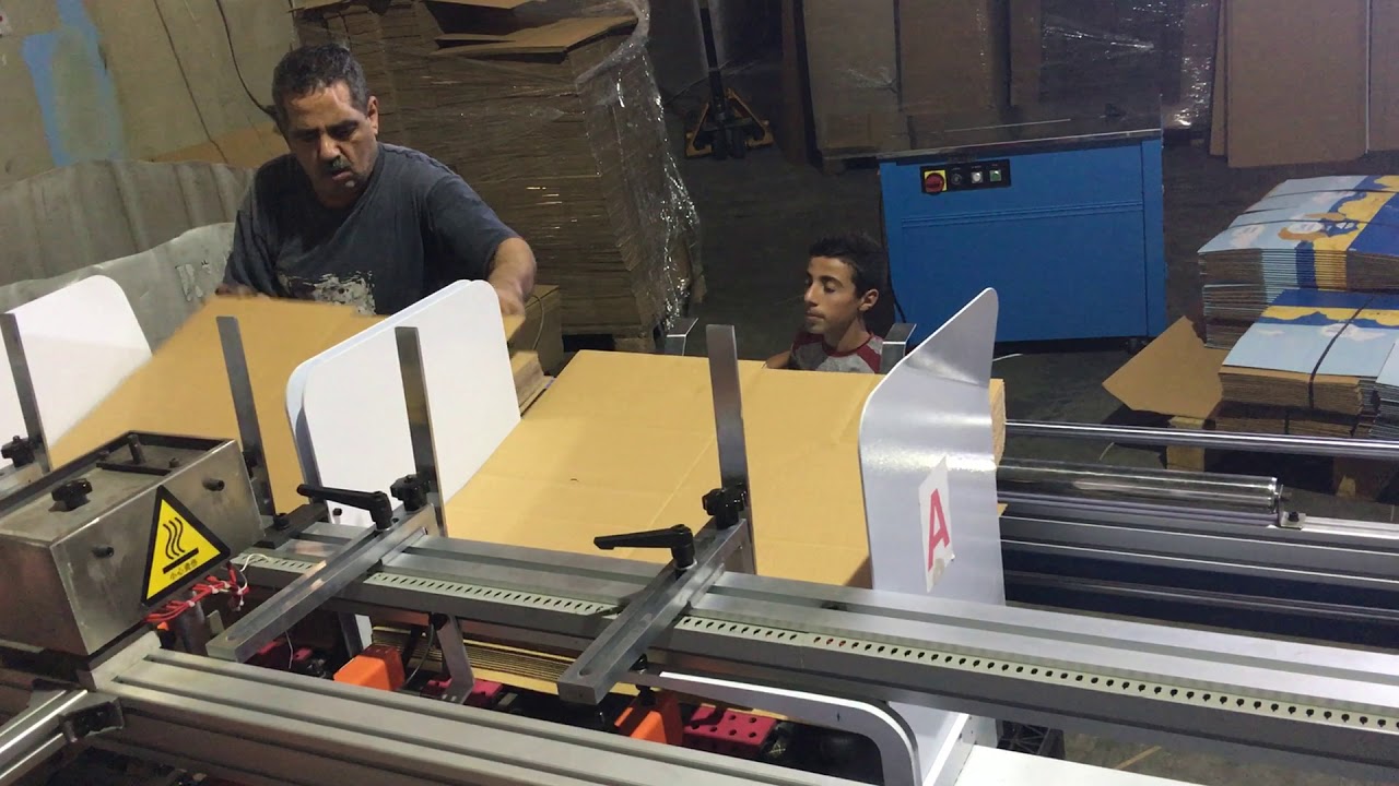 Máy dán 2 mảnh hộp carton, whatsapp:18632539399