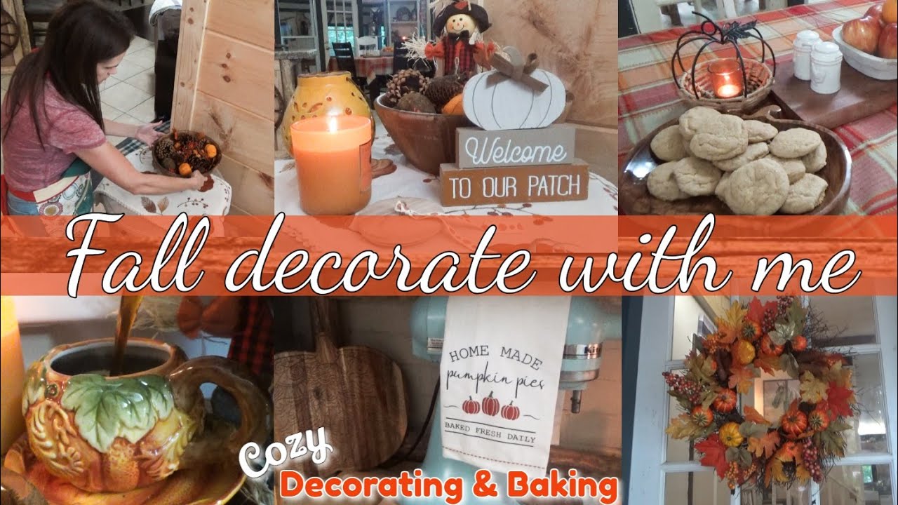 🍂Cozy Fall Decorating 2024 & Homemade Snickerdoodle Cookies | Country Cabin Inspired Fall Decor