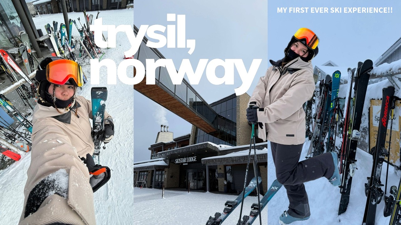 MY FIRST EVER SKI EXPERIENCE IN TRYSIL, NORWAY | private lessons, food, grwm, roadtrip, and more!