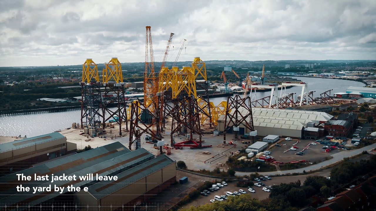 Moray East Offshore Wind Farm | Jacket production at Smulders yard in Newcastle upon Tyne