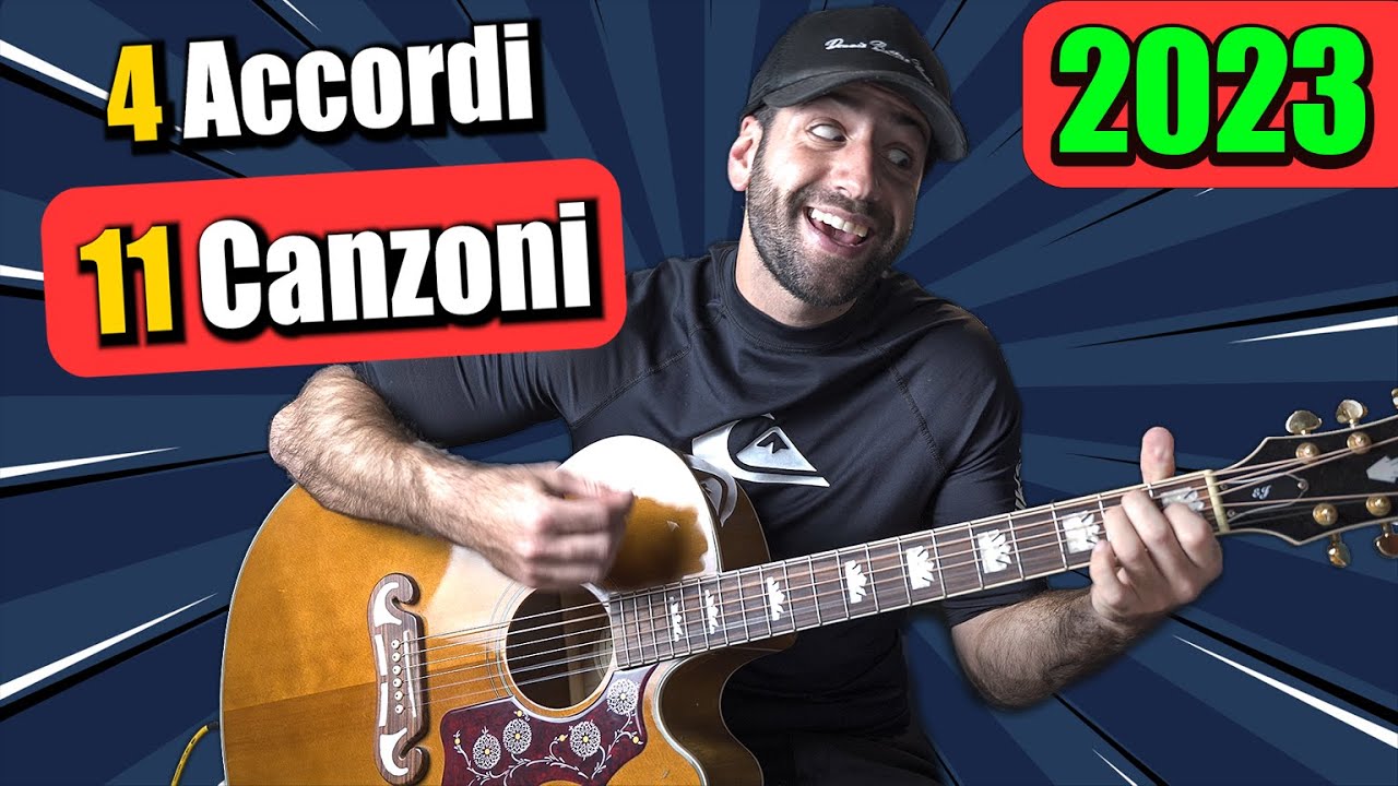 4 Accordi, 11 Canzoni Da Spiaggia 🎸 alla Chitarra con Ritmi Facili!