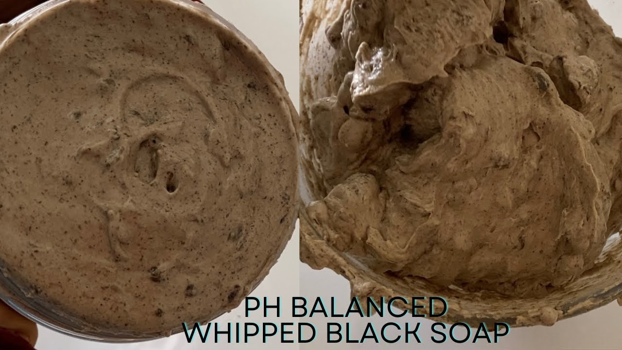DIY: How to make whipped black soap | ph balanced soap with vitamins for healthy skin
