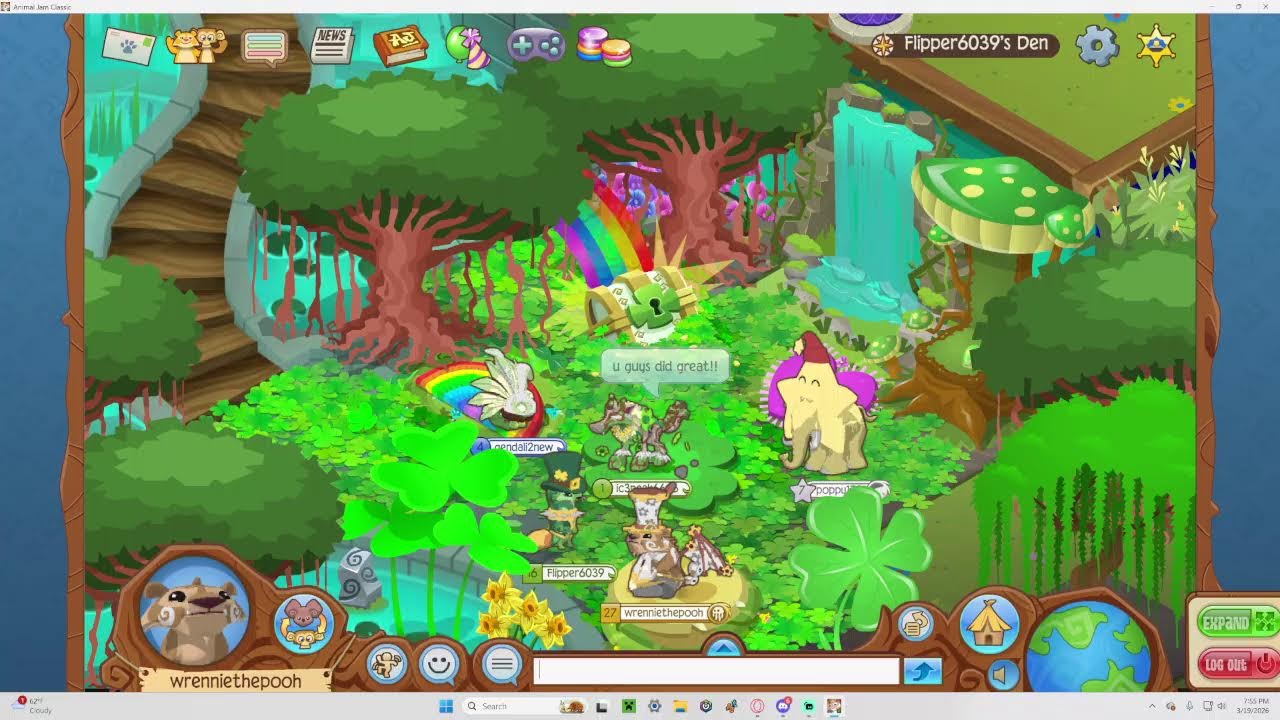 animal jam, restock some stuffs, maybe pixel art, might be boring idk