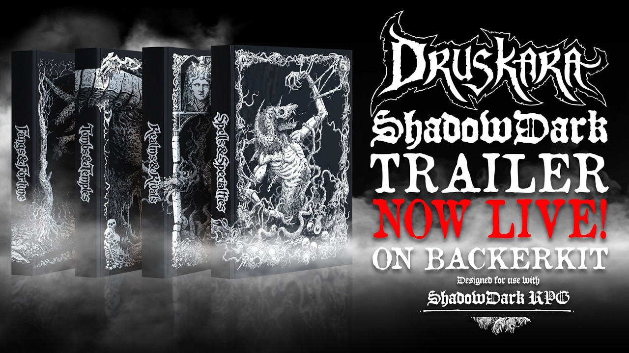 Трейлер Druskara для использования с Shadowdark, доступный на Backerkit, и полная кампания Shadow...