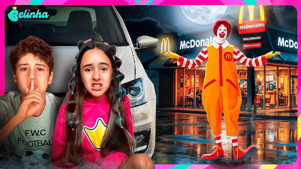 MENINAS VS MENINOS! PASSAMOS A NOITE EM LUGARES SINISTROS E O RONALD MC DONALD APARECEU!
