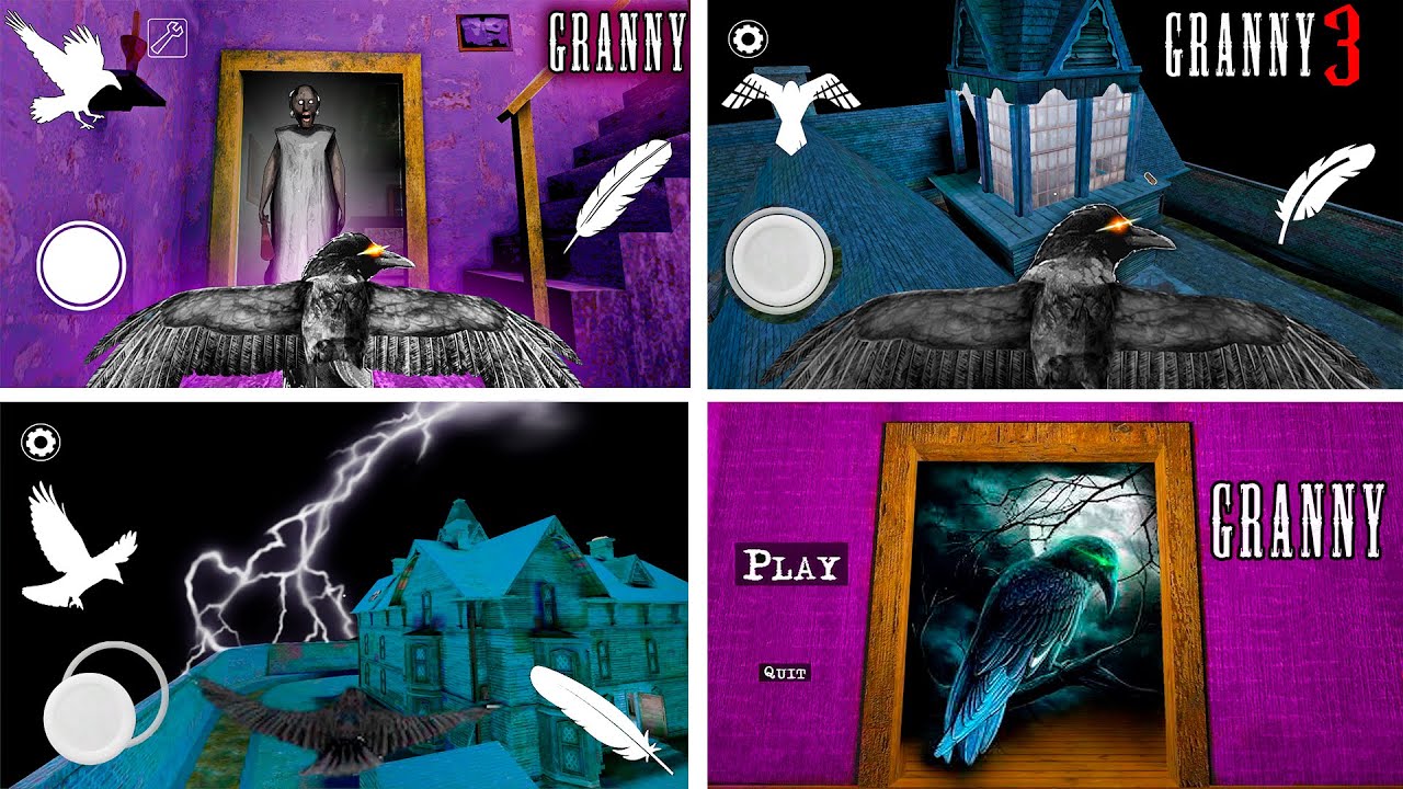 How to play as Crow in Granny 1 and 3! Funny moments at granny's house!