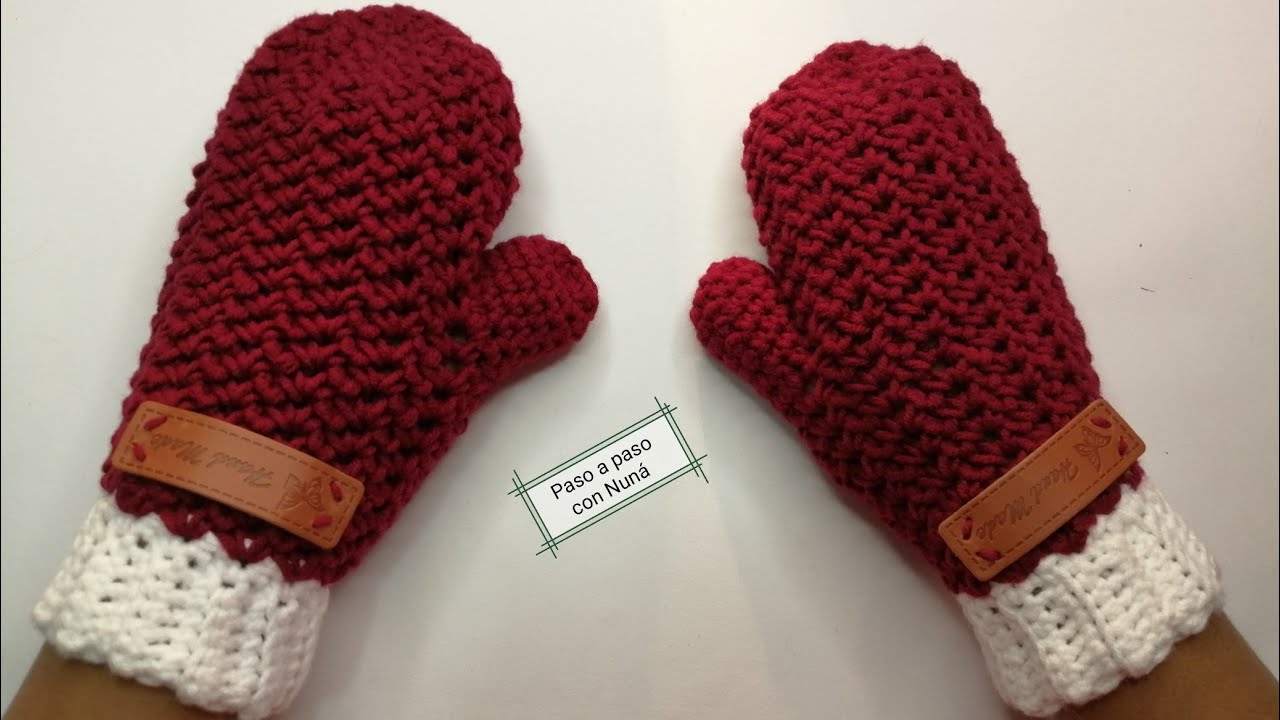 Manoplas en todas las tallas a crochet en punto araña 🎄🦋