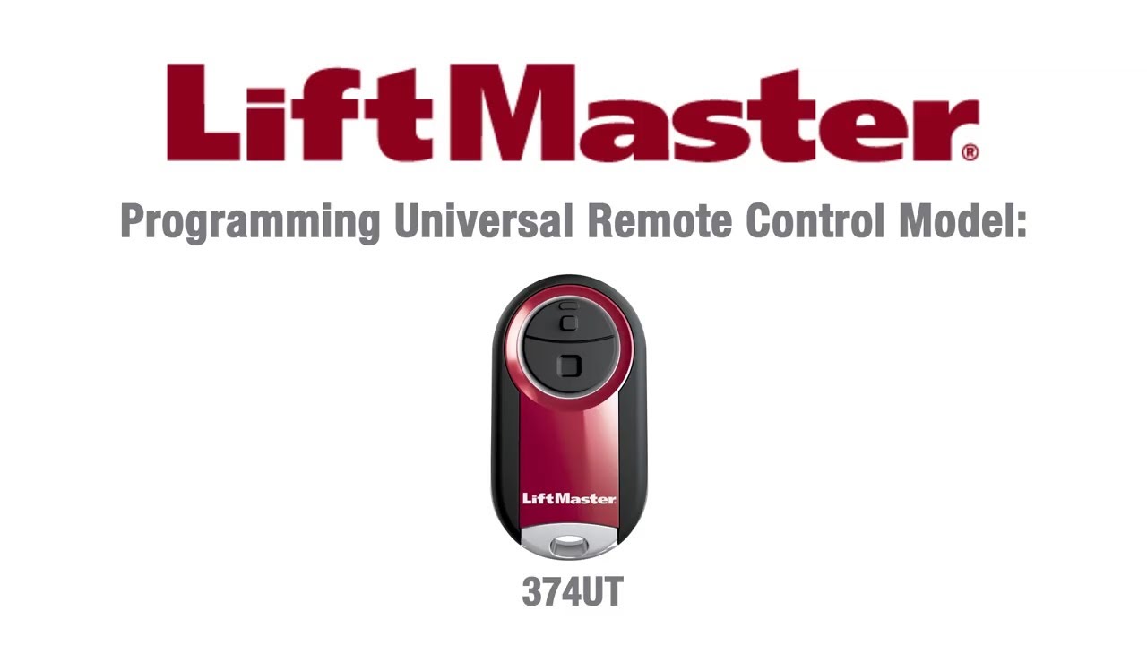 How to Program LiftMaster's Universal Remote Control Model 374UT to a Garage Door Opener