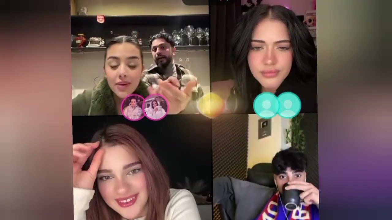 لايف موزو وإيناس كيست مع الآن  و نور الهودى  و نايا  مشاهير تيك توك