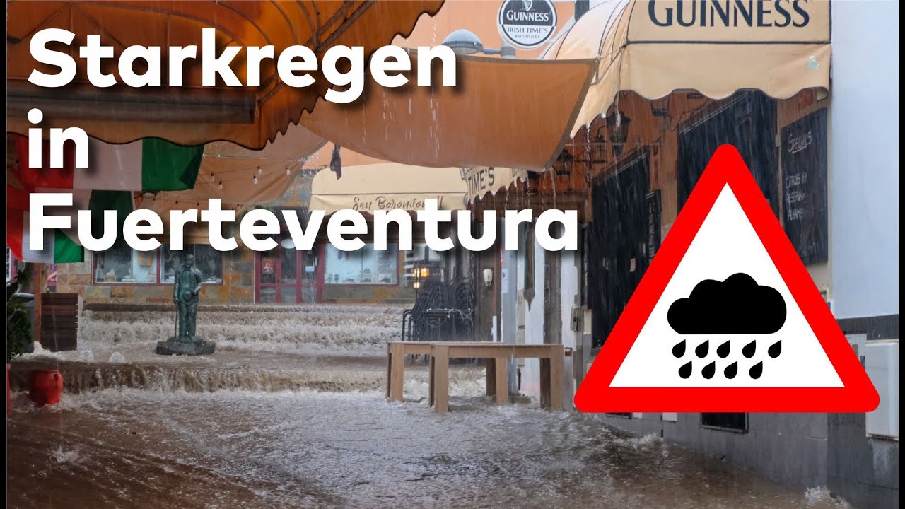 Starkregen im Süden von Fuerteventura  - Morro Jable / Jandia / Playa del Matorral