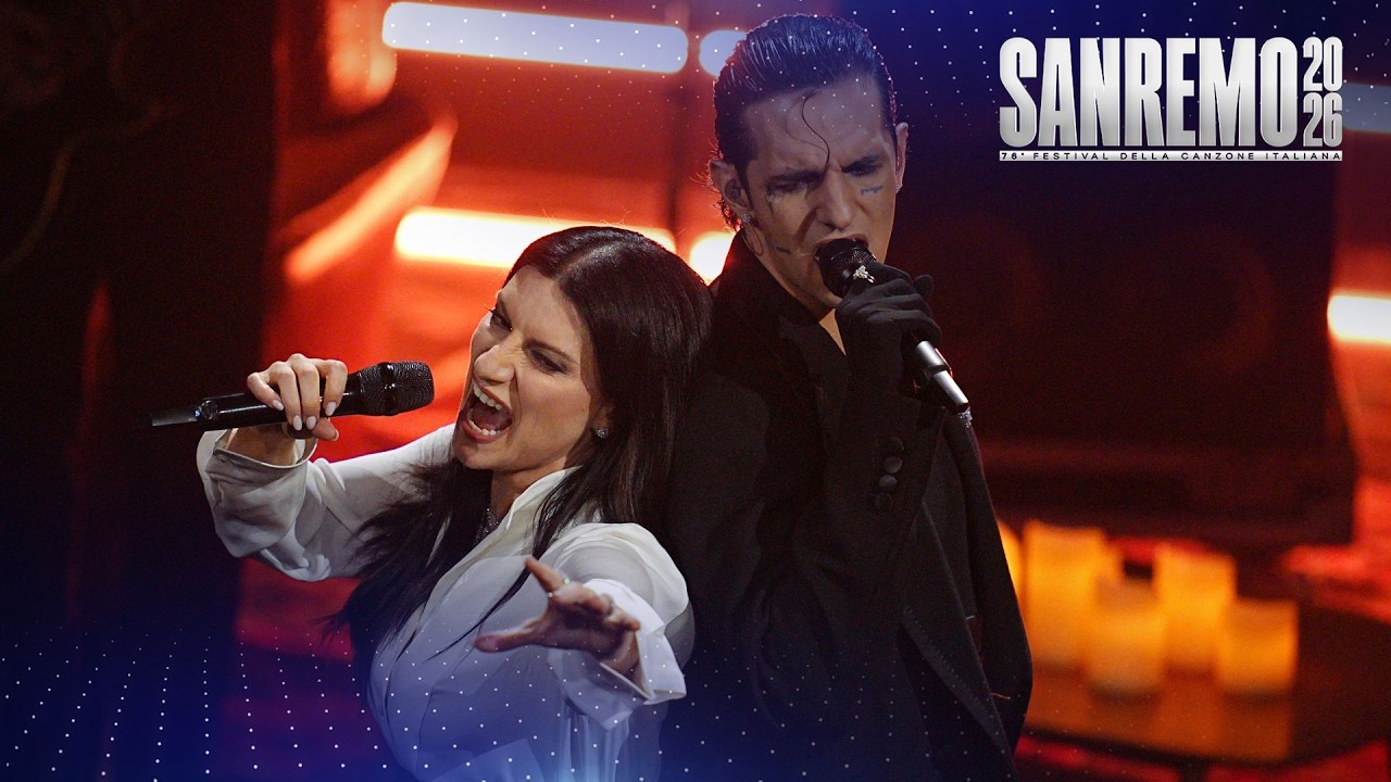 Sanremo 2026 - Achille Lauro e Laura Pausini cantano 16 marzo