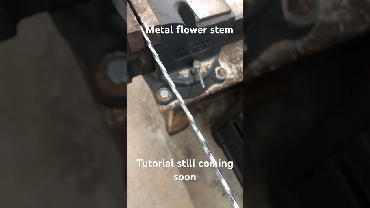 Metal flower stem #shorts #metalart #diy #tutorial