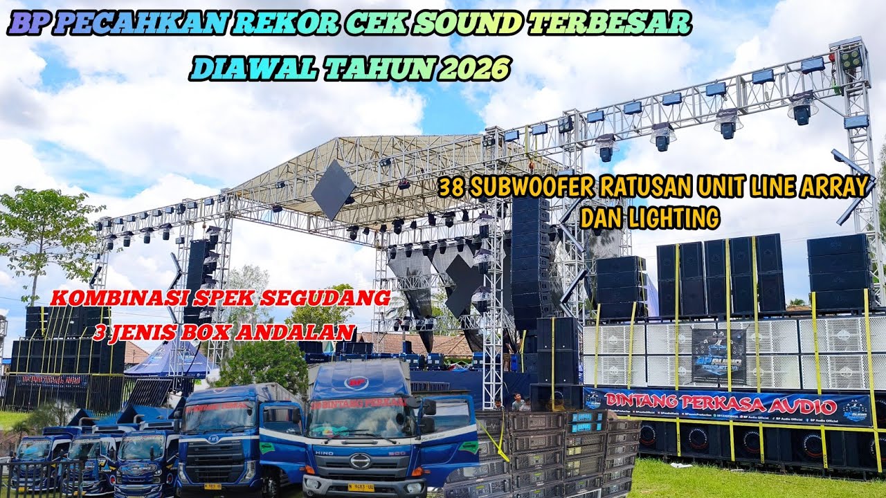BP AUDIO PECAHKAN REKOR CEK SOUND TERBESAR AWAL TAHUN 38 SUBWOOFER DAN RATUSAN AMUNISI 