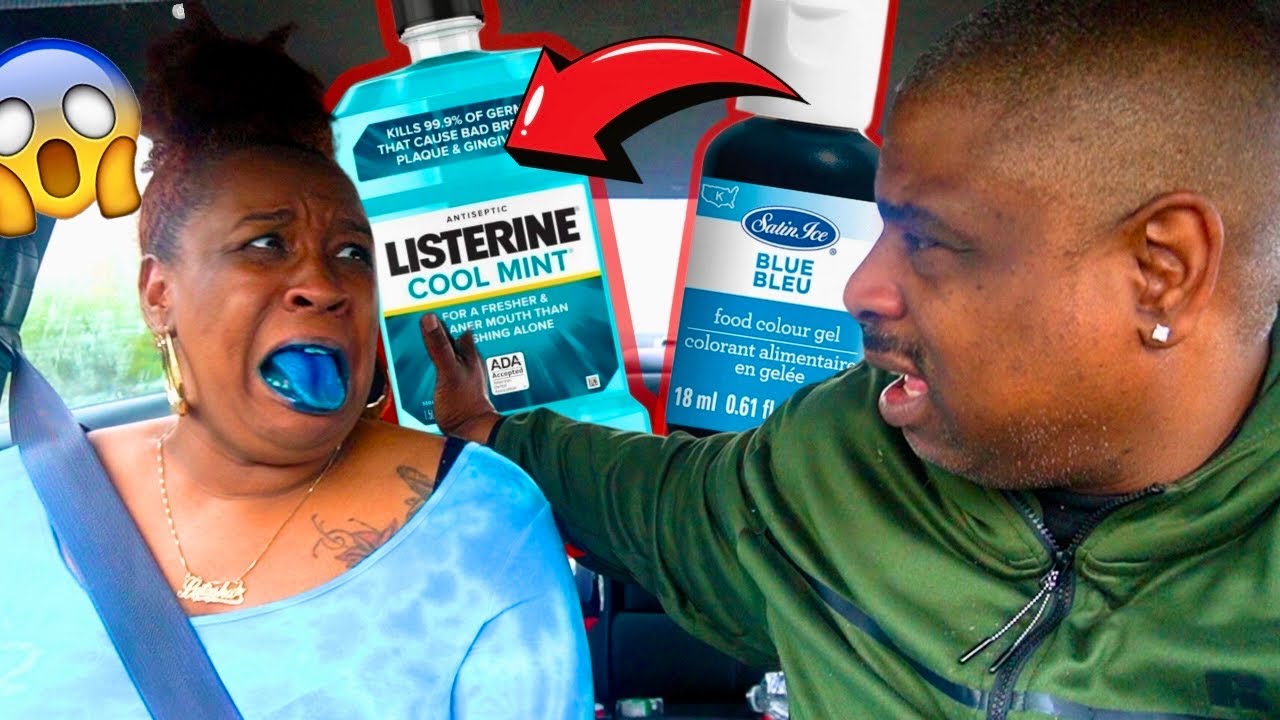 PUTTING BLUE FOOD COLORING In My FIANCEE Bottle Of MOUTHWASH Prank! *EPIC REACTION*