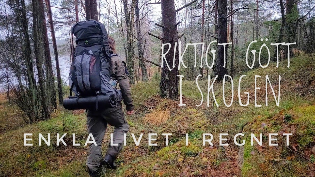 En Regnig Höstdag Med Övernattning Under Tarp |  Packraft, Fiske, Bushcraft och Eld!