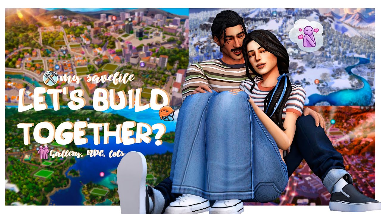 🧡Застраиваем РАНДОМНЫЙ город | Галерея, участки, НПС | The Sims 4