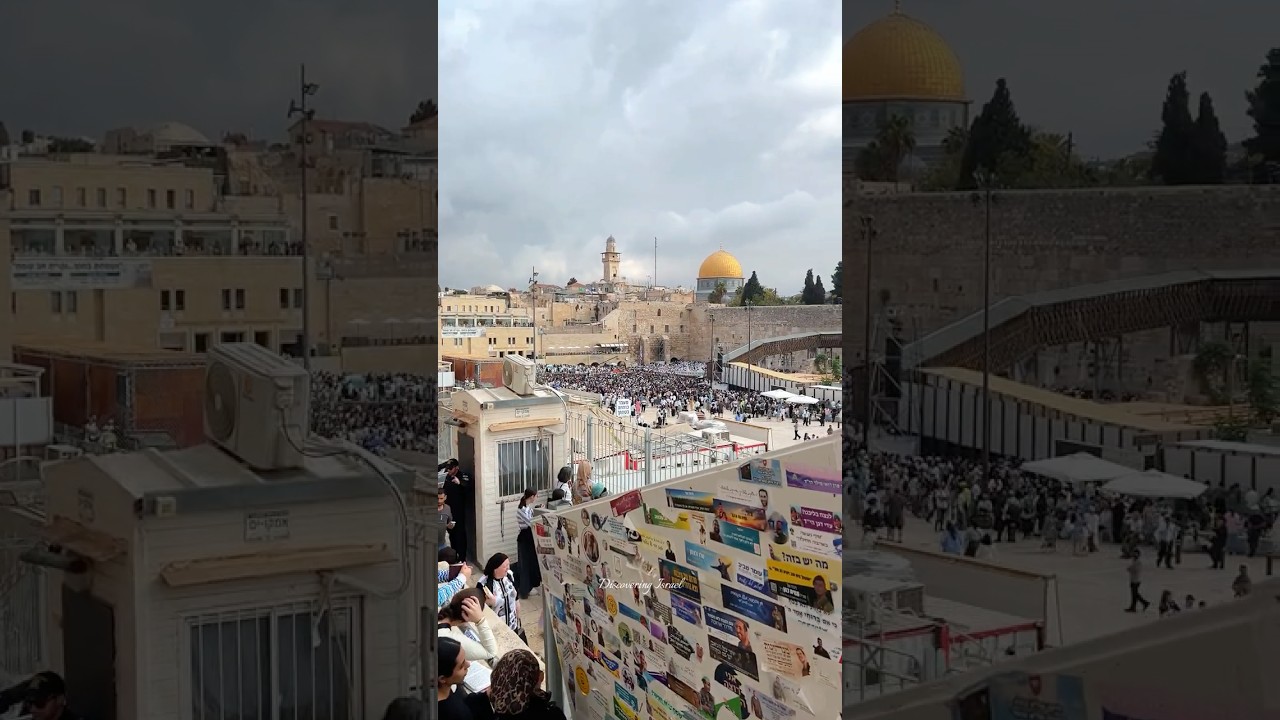 Jewish prayer at the Western Wall in Jerusalem in Sukkot, Israel 2025