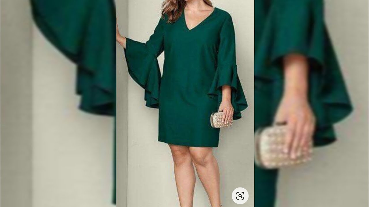 Cómo hacer un vestido escote en V y mangas campana