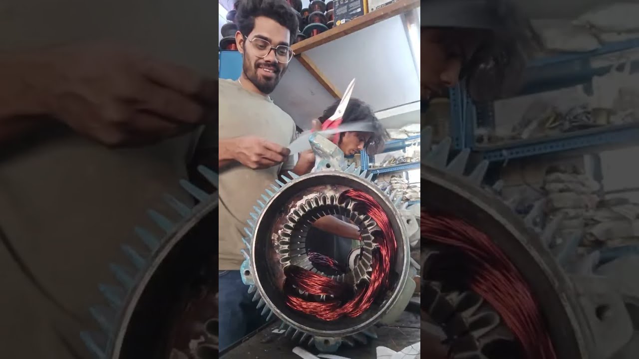 20 hp 3 phase motor winding tutorial live video 🤯🤯