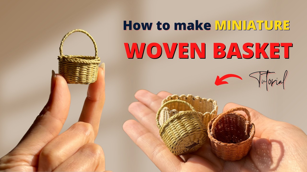 How to Make a Miniature Woven Basket  | Quick & Easy Tutorial for Beginners