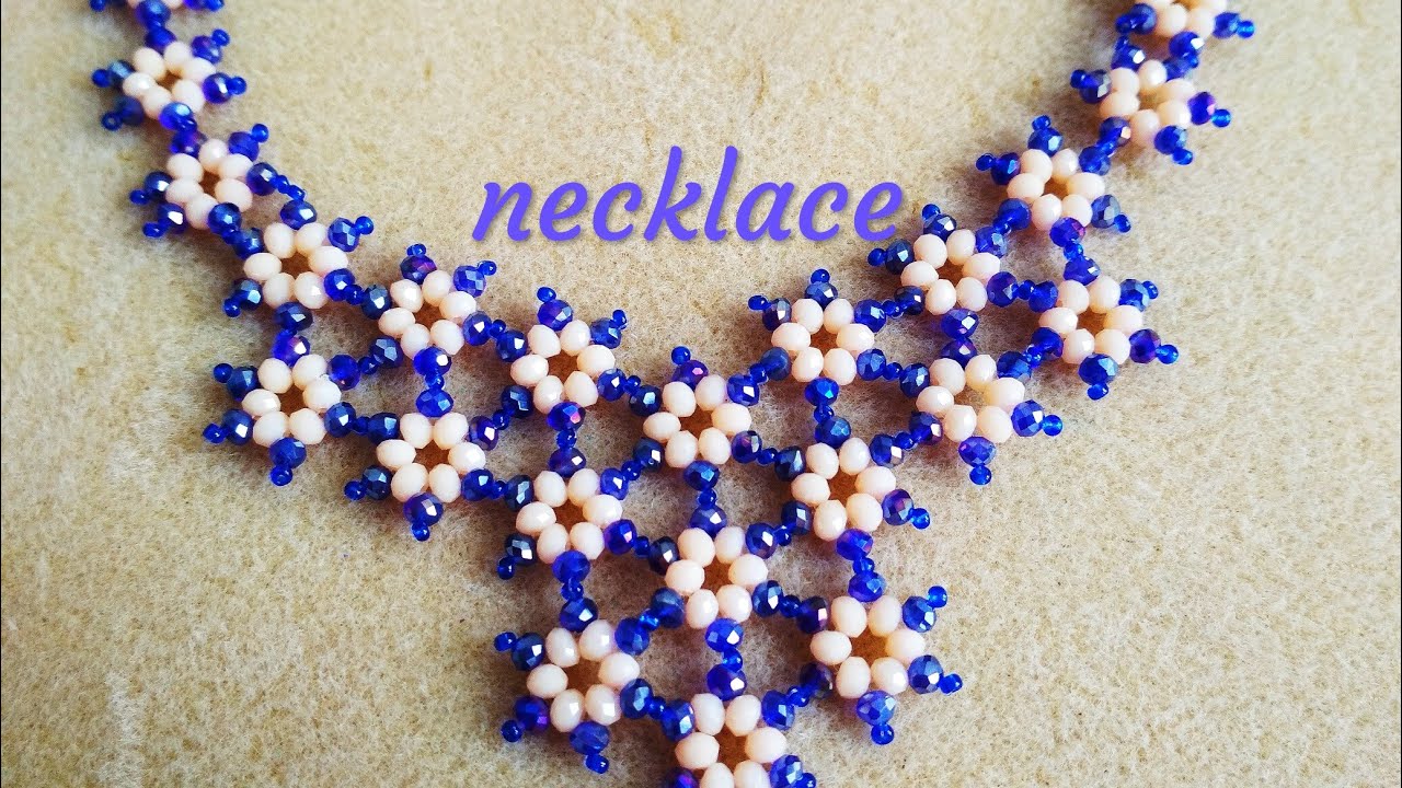 Beaded necklace.DIY. Цветочное колье.