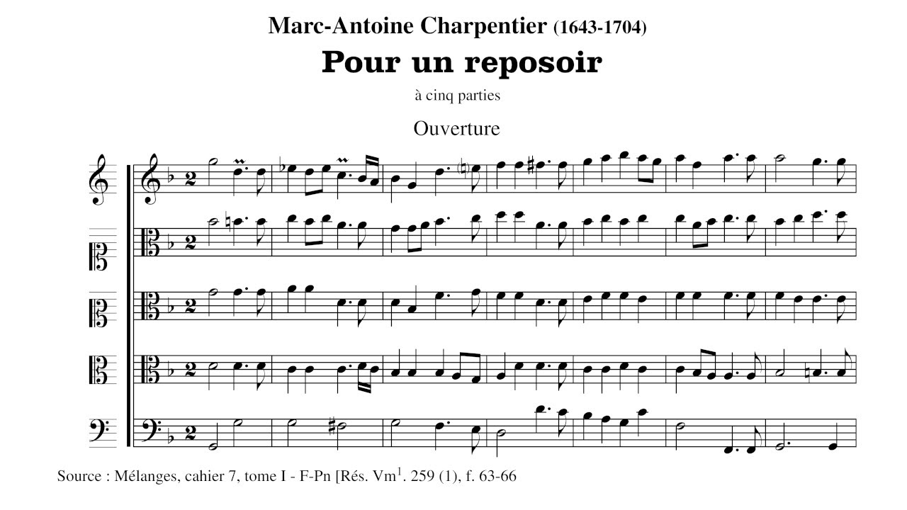 Marc-Antoine Charpentier - Pour un reposoir, H. 508