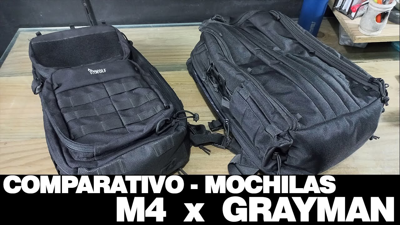 ''COMPARATIVO'' mochilas M4 e GRAYMAN da WOLF ATTACK
