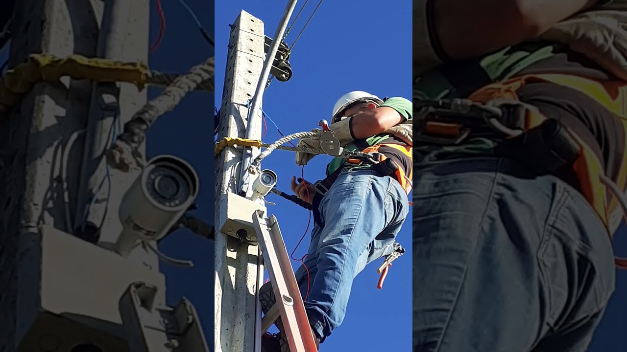 Instalação de luminárias em poste com relé (automação)