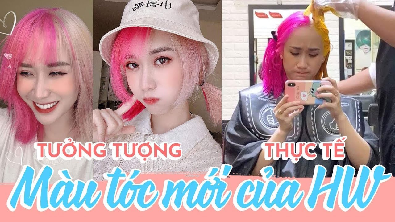 NHUỘM TÓC CAM HỒNG VÀ KẾT QUẢ 😂 | I TRIED TO DYE MY HAIR PINK AND ORANGE | HƯƠNG WITCH