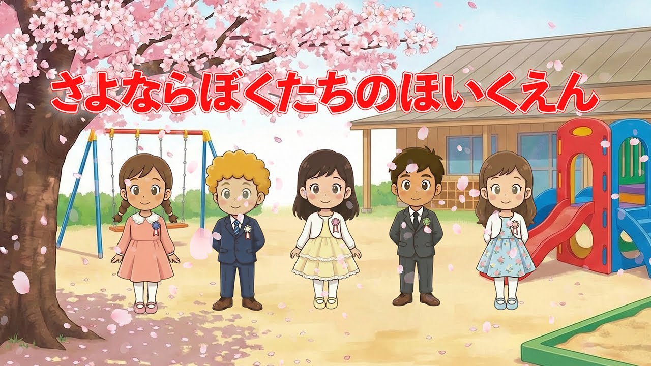 🌸さよならぼくたちのほいくえん（歌詞付き）🎶卒園ソング2026年版　おんがくキッズと旅立ちのうた🌸
