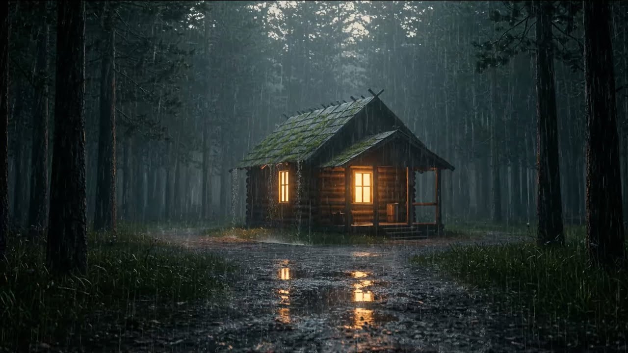 Gentle Night Rain for Deep Sleep 🌙 Cozy Ambient Soundscape for Calm & Relaxation