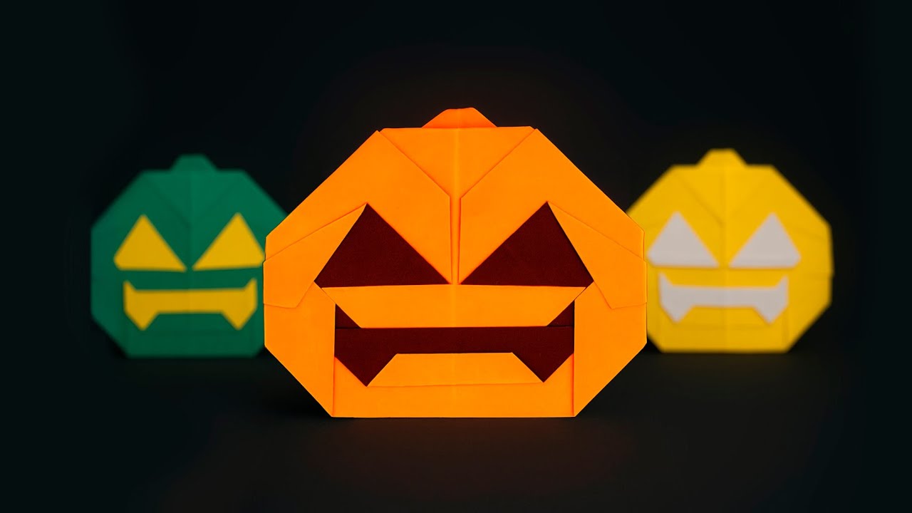 EASY Halloween Origami Pumpkin 🎃 | Simple Paper Jack-o'-Lantern Decoration (Step-by-Step Tutorial)