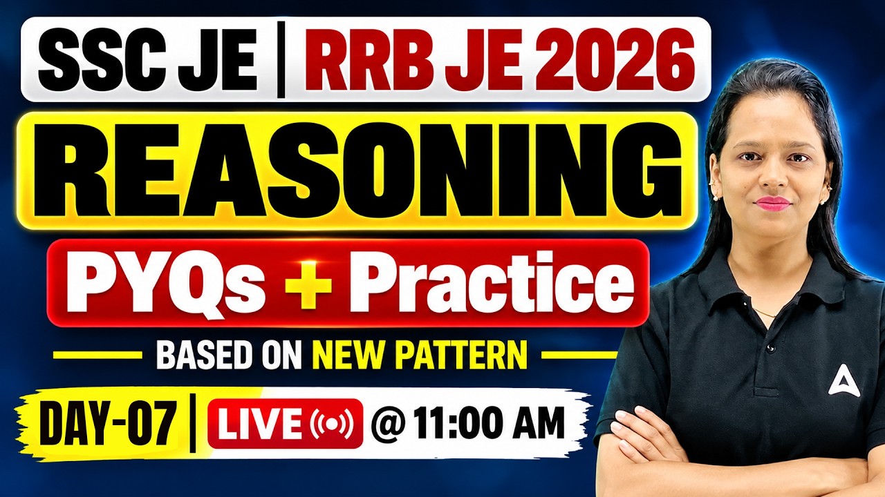 RRB JE/SSC JE 2026 | Reasoning For RRB JE/SSC JE Exam 2026 | RRB JE/SSC JE Reasoning Classes