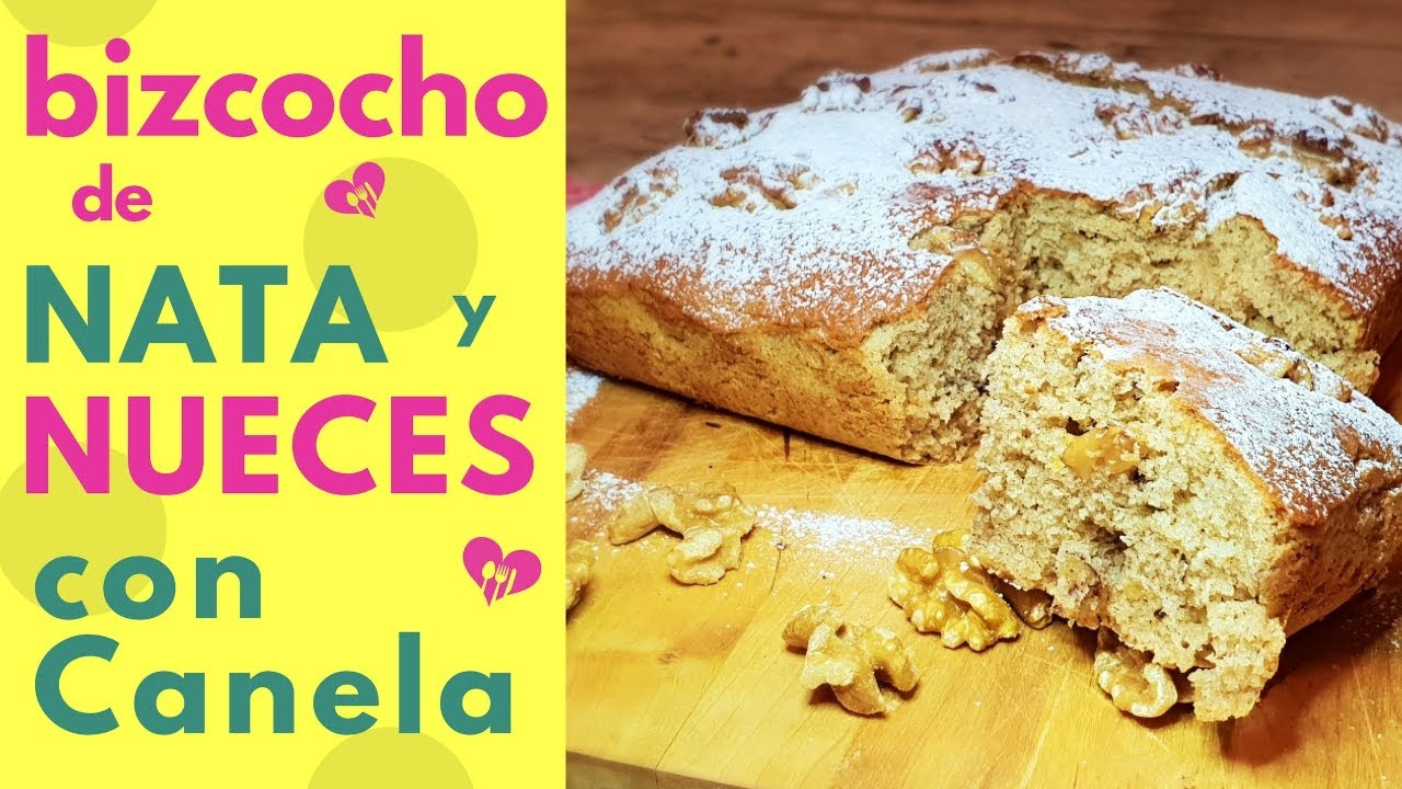 BIZCOCHO DE NATA Y NUECES CON CANELA 🥧 ¡TIERNO y ESPONJOSO!