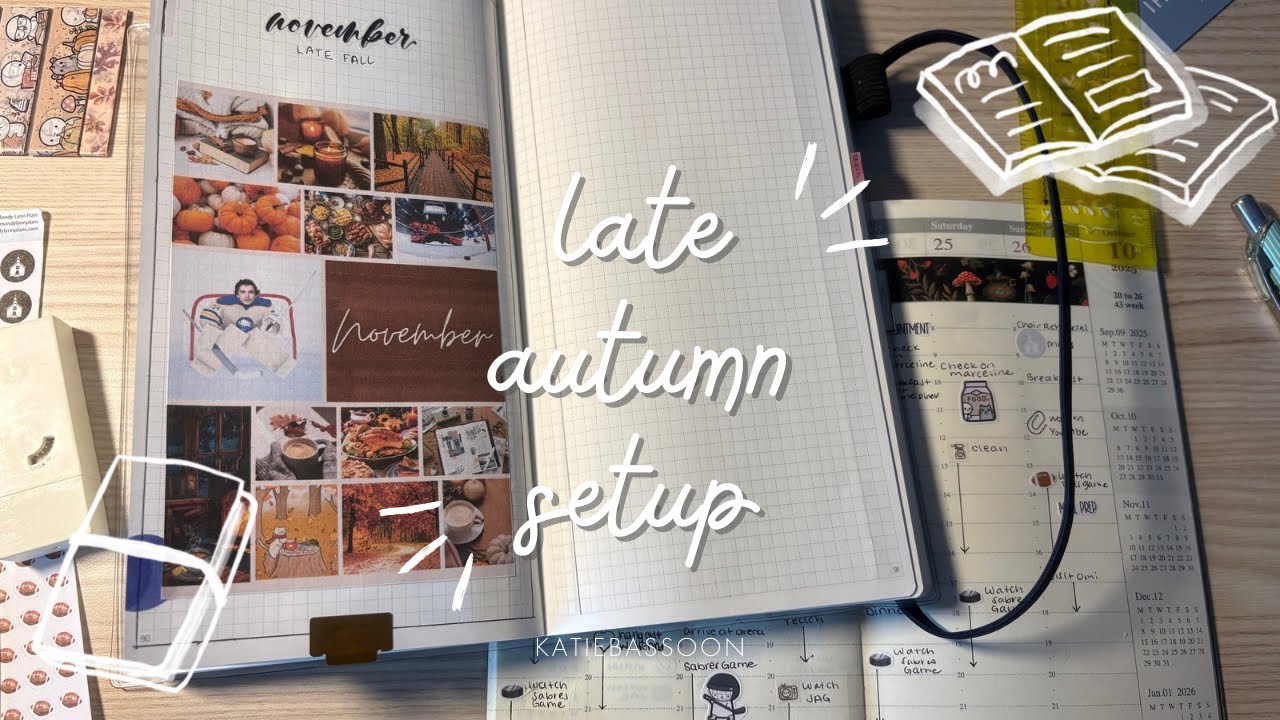 Планируйте вместе с мной ноябрь 2025 года | Sterling Ink N1 Common Planner, Hobonichi Cousin, Tra...