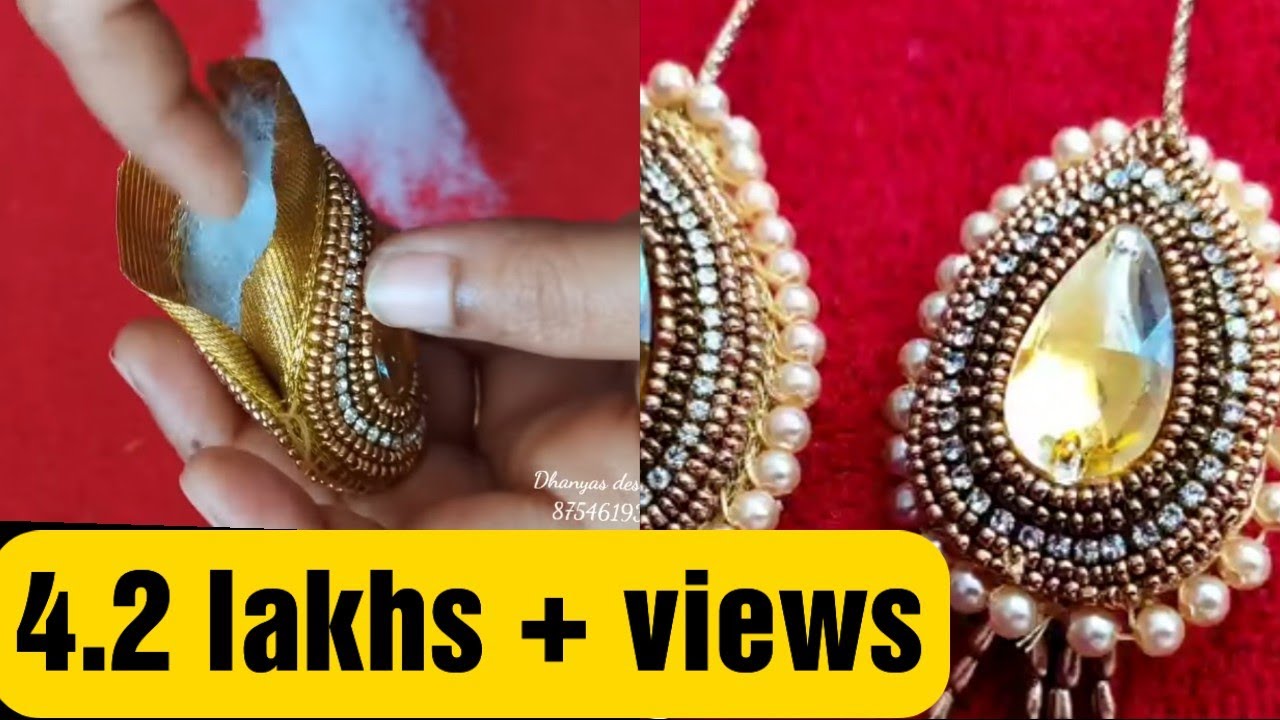 latkan design by aariembroidery /aariwork tassel making /needle tassel/ DIY@Dhanyasdynamicframes