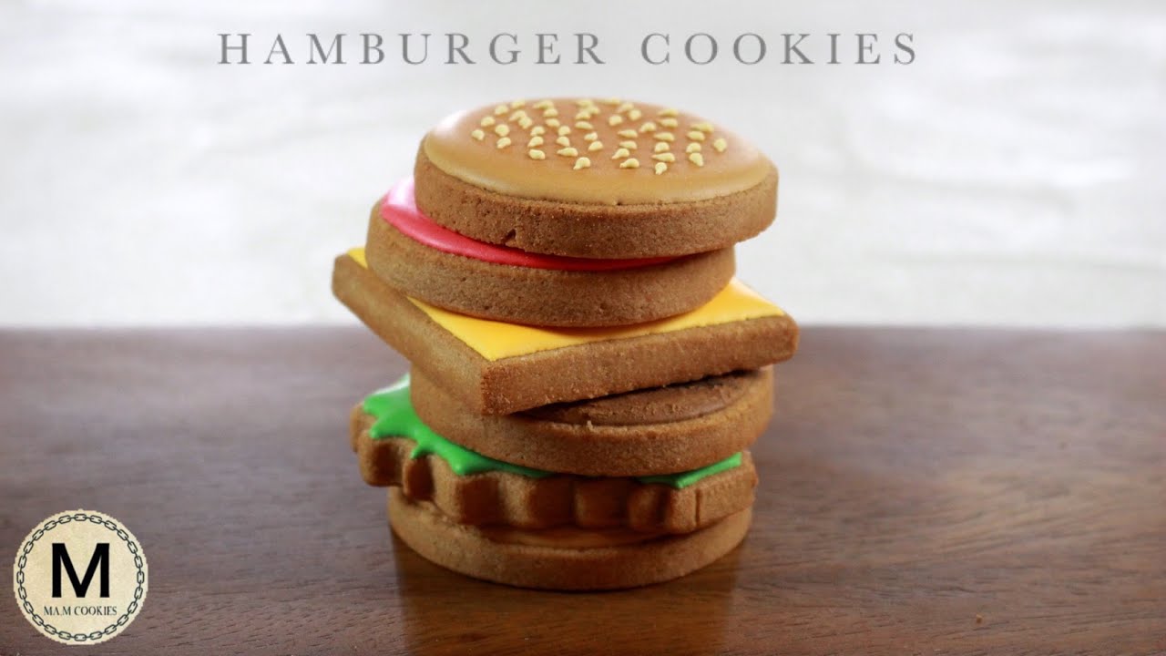 【アイシングクッキー】組み立て式ハンバーガー Hamburger Cookies