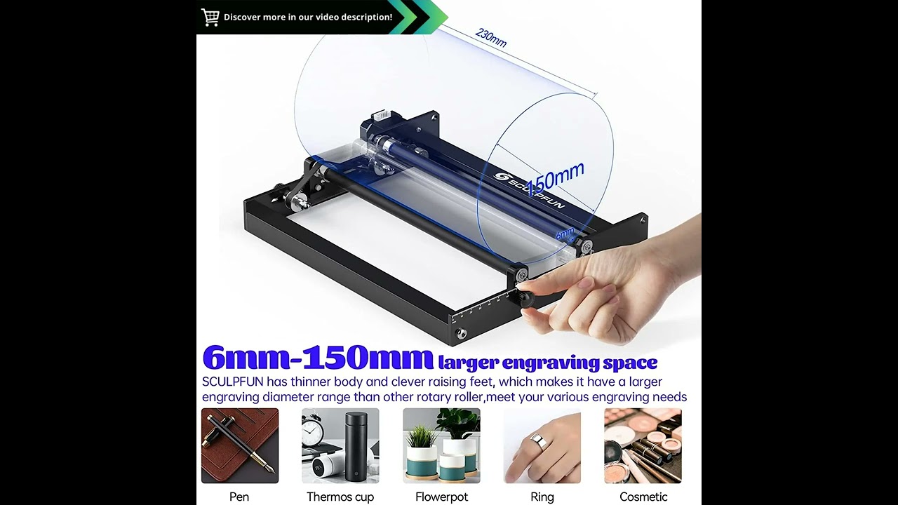 Enhance Your Engraving Precision: SCULPFUN Laser Rotary Roller for S9/S10/S30 Engravers Revealed