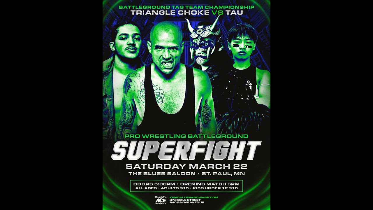 PRO WRESTLING BATTLEGROUND SUPERFIGHT - Tag Team Championship Triangle Choke vs TAU