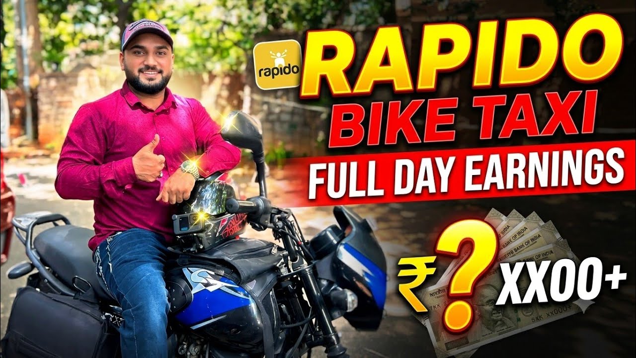 Rapido Bike Taxi Job in Hyderabad 🤑 How Much Rapido Riders Earn in a Day? Full Day Live Vlog #rapido