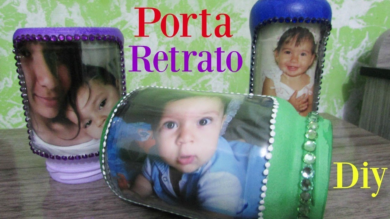 Porta retratos feitos com potes de vidro - Faça você mesmo