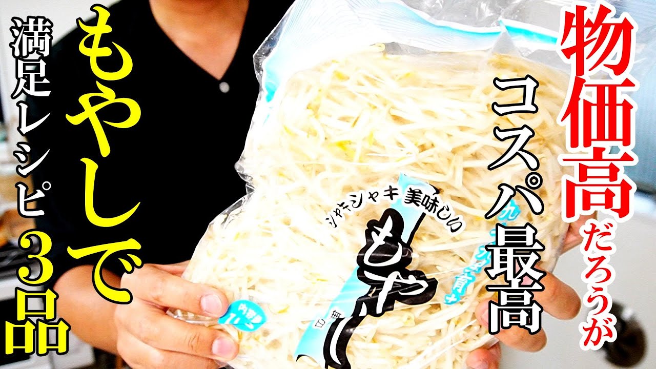 【低予算】物価高だから作りたい！『もやしの激うまレシピ３選！』