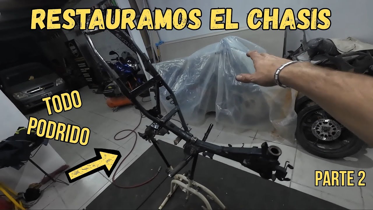 Arreglamos el chasis re podrido del Yamaha Crypton 🔧😱 Parte 2