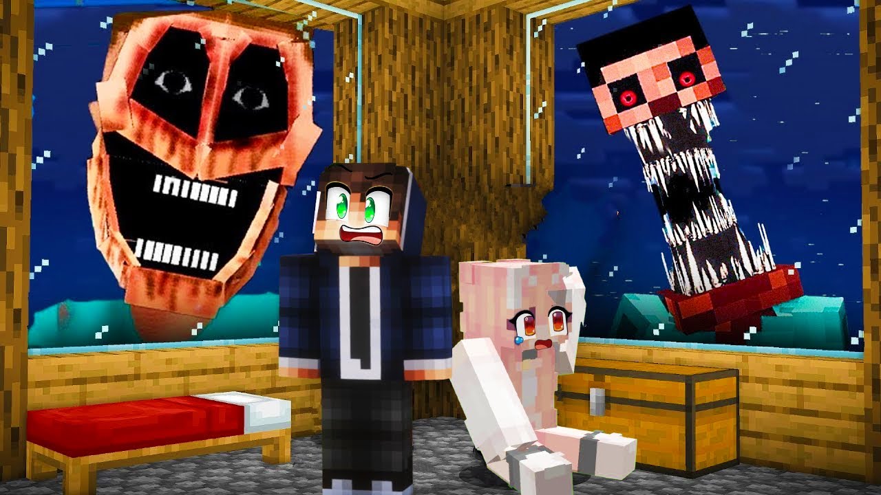 KRIJEMO SE U KUCI OD STRAŠNOG IMITATORA I ANOMALIJE U MINECRAFTU!!!