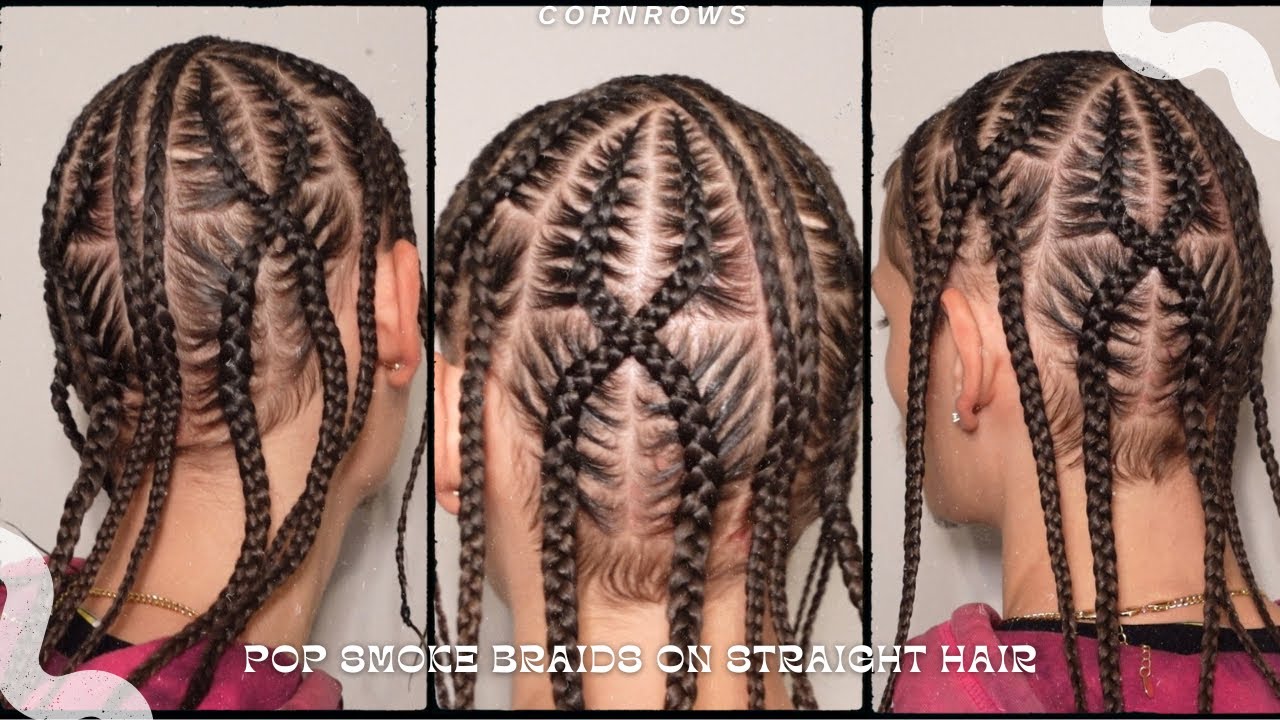 Boyfriend Box Braid Take Down + Pop Smoke Braids | Men Braids On Straight Hair