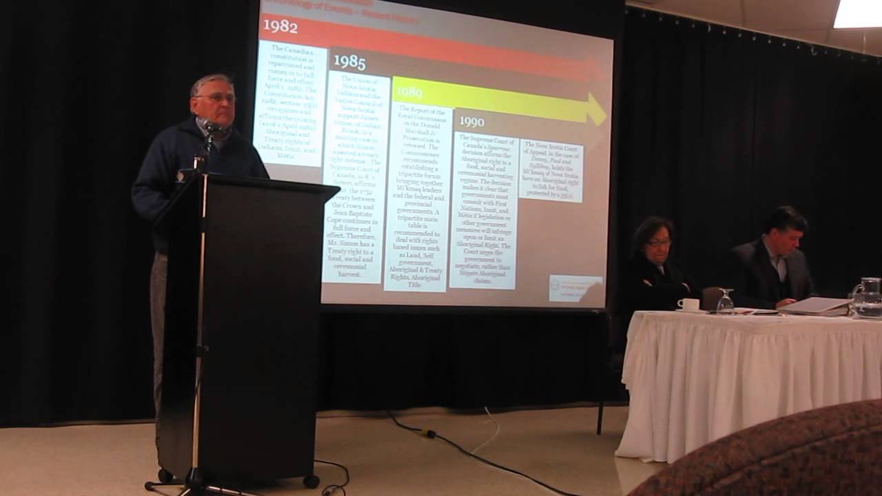 Joe B Marshall of KMKNO & Union of NS Indians talking about Treaty Rights @ MB2