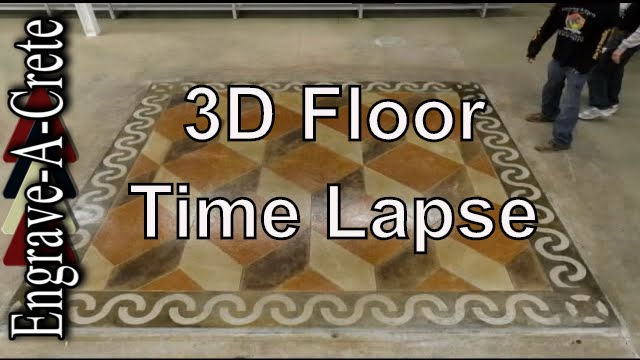 Engrave-A-Crete 3D Floor | Time Lapse | Decorative Concrete Training